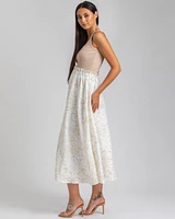 Pietro Brunelli Maternity Floral Print Hidden Pocket Midi Olivia Skirt