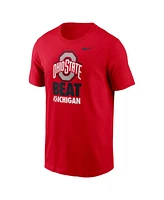 Nike Men's Scarlet Ohio State Buckeyes Rivalry T-Shirt