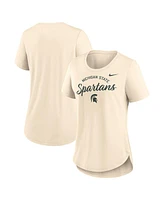 Nike Women's Cream Michigan State Spartans Script Logo Tri-Blend T-Shirt