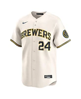 Nike Men's William Contreras Cream Milwaukee Brewers Alternate Limited Player Jersey