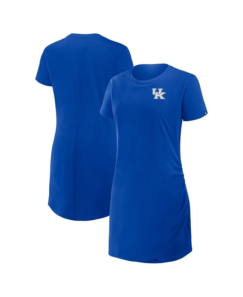 Fanatics Women's Royal Kentucky Wildcats Relaxed Fit Drape T-Shirt Dress