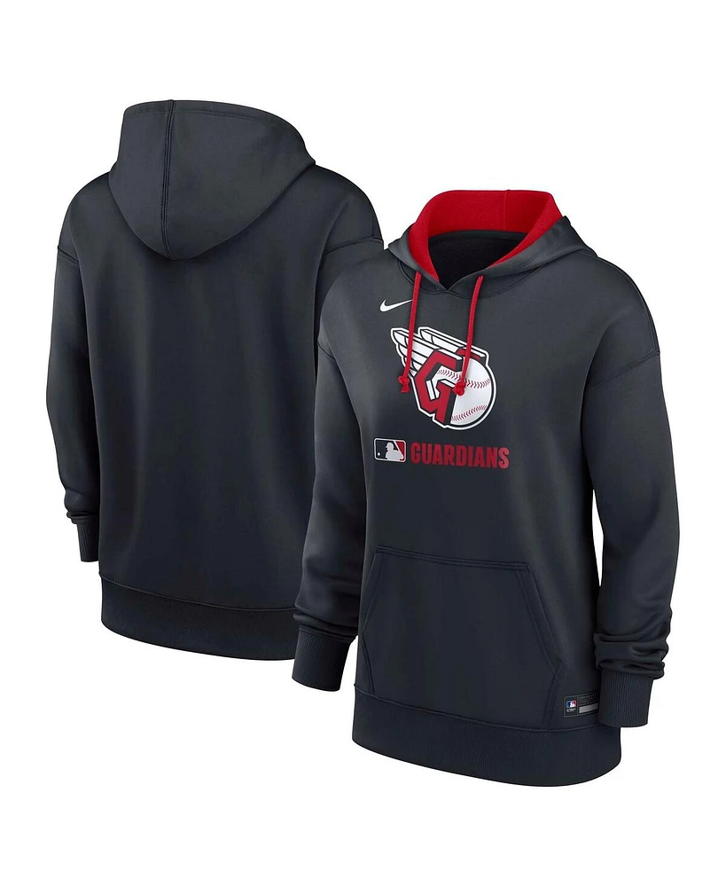 Nike Women's Navy Cleveland Guardians Authentic Collection Performance Pullover Hoodie