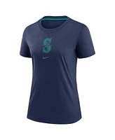 Nike Women's Navy Seattle Mariners Authentic Collection Early Work Tri-Blend T-Shirt