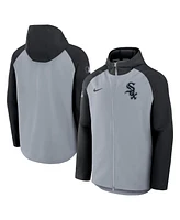 Nike Men's Gray/Black Chicago White Sox Authentic Collection Raglan Performance Full-Zip Jacket