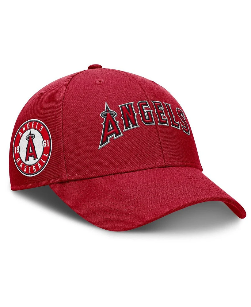 Nike Men's Red Los Angeles Angels Rise Gaberdine Adjustable Hat