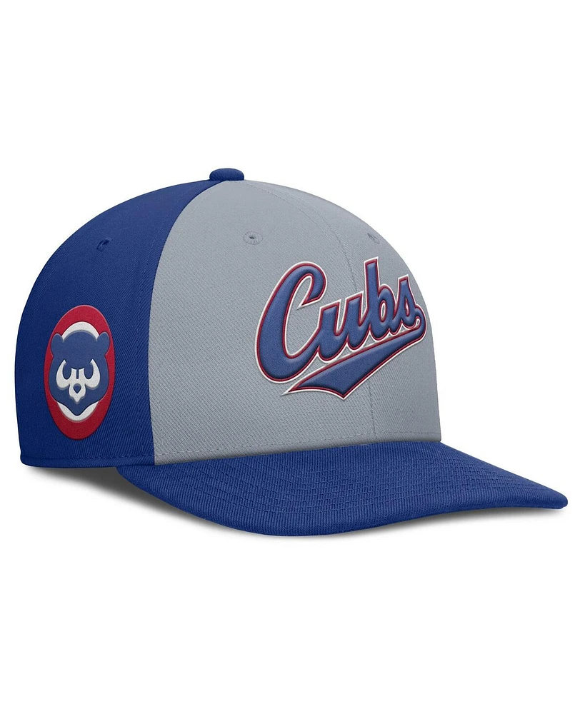 Nike Men's Gray/Royal Chicago Cubs Pro Performance Snapback Hat