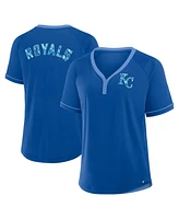 Fanatics Women's Royal Kansas City Royals League Diva Star Raglan V-Neck T-Shirt