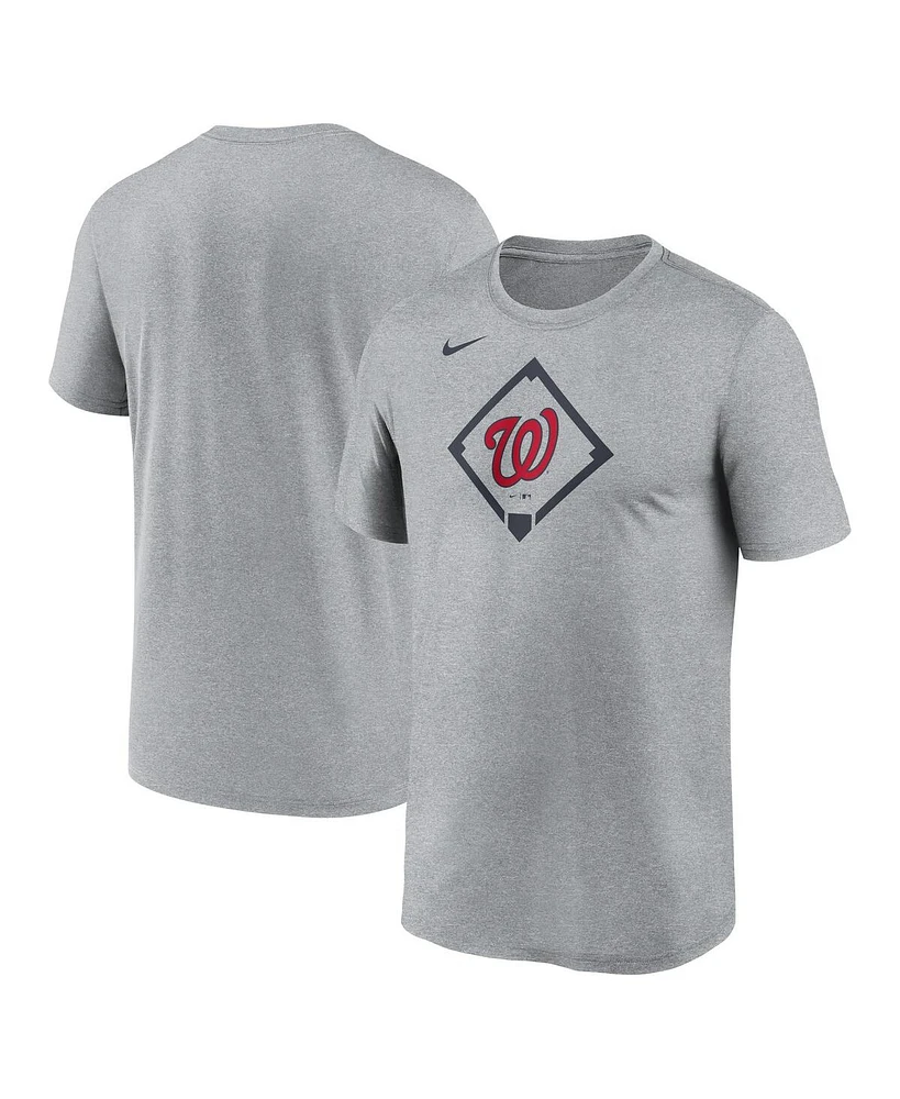 Nike Men's Heather Gray Washington Nationals Icon Legend Performance T-Shirt