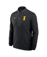 Nike Men's Black Iowa Hawkeyes Baseball Logo Victory Performance Half-Zip Pullover Hoodie