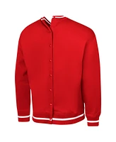 G-iii Sports by Carl Banks Men's Scarlet San Francisco 49ers Adaptive Blocker Fleece Pullover Sweatshirt