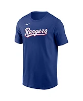 Nike Men's Evan Carter Royal Texas Rangers Fuse Name Number T-Shirt