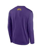 Nike Men's Purple Lsu Tigers On-Court Basketball Shootaround Performance Long Sleeve T-Shirt