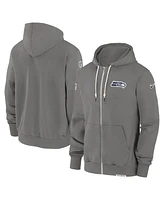 Nike Men's Pewter Seattle Seahawks Player Full-Zip Performance Hoodie