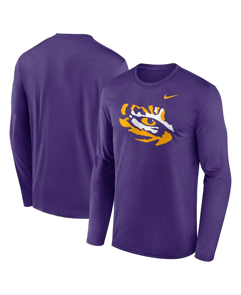Nike Men's Purple Lsu Tigers Primetime Alternate Logo Legend Long Sleeve T-Shirt