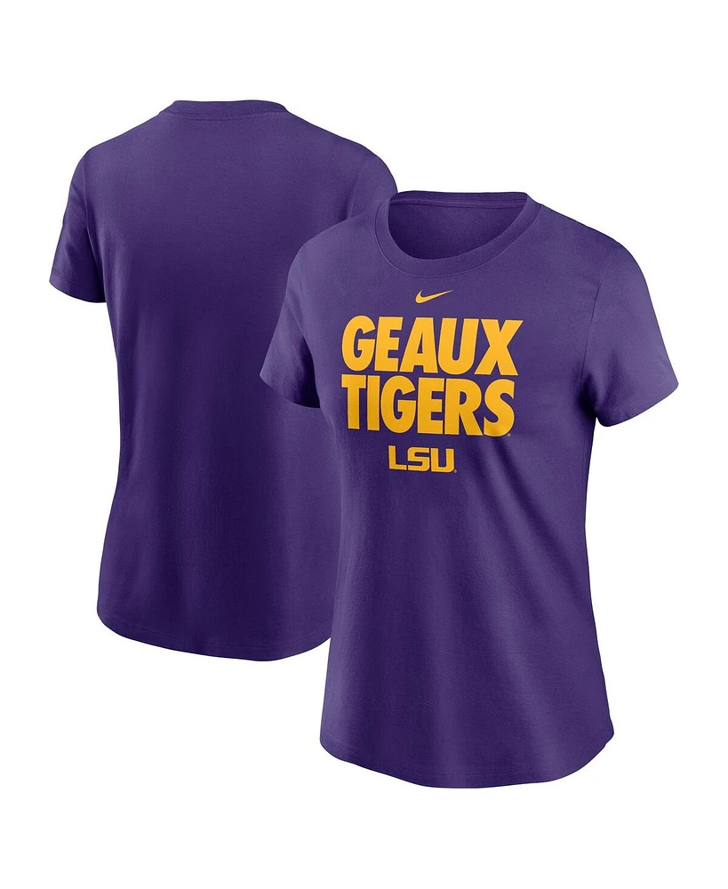 Nike Women's Purple Lsu Tigers Local Ultimate Chant T-Shirt
