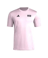 Adidas Men's Light Pink Inter Miami Cf Local Wrap T-Shirt