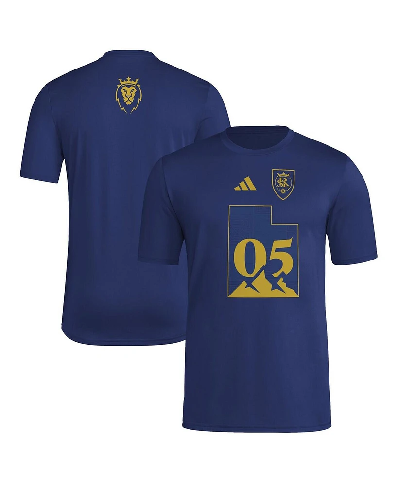 Adidas Men's Navy Real Salt Lake 2025 Jersey Hook Aeroready T-Shirt