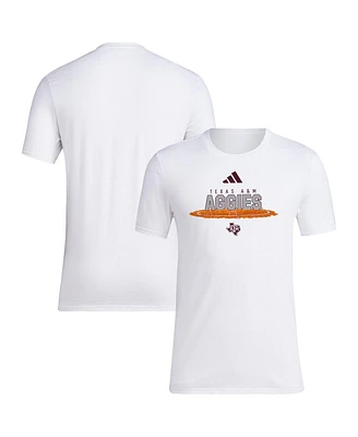 Adidas Men's White Texas A M Aggies Softball Pitcher's Circle T-Shirt