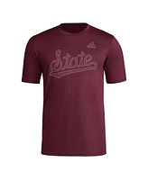 Adidas Men's Maroon Mississippi State Bulldogs Locker Local Impression T-Shirt