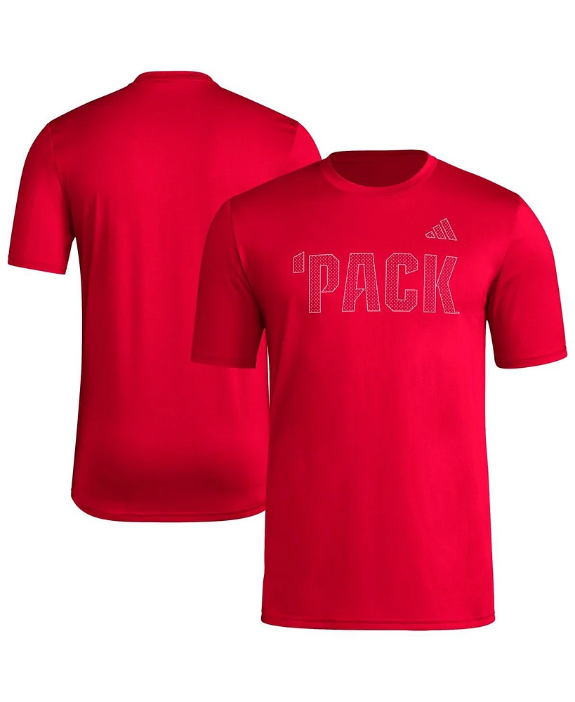 Adidas Men's Red Nc State Wolfpack Locker Local Impression T-Shirt