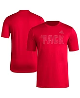 Adidas Men's Red Nc State Wolfpack Locker Local Impression T-Shirt