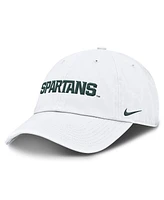 Nike Men's White Michigan State Spartans Core Club Mascot Wordmark Adjustable Hat