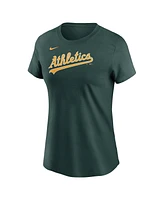 Nike Women's Green Athletics Fuse Wordmark T-Shirt