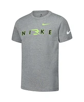 Nike 3BRAND by Russell Wilson Big Boys and Girls Gray Wordmark T-Shirt