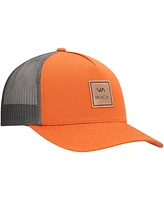 Rvca Men's Orange/Gray Va All The Way Trucker Adjustable Hat