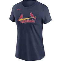 Nike Women's Navy St. Louis Cardinals Wordmark T-Shirt