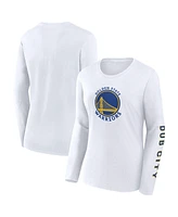 Fanatics Women's White Golden State Warriors Long Sleeve T-Shirt