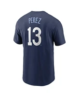 Nike Men's Salvador Perez Navy Kansas City Royals 2024 Connect Fuse Name Number T-Shirt