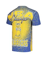 Mitchell & Ness Men's Gold Golden State Warriors Hardwood Classics 1975 Nba Champions Champ City T-Shirt