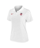 Nike Women's White Minnesota Twins Authentic Collection Victory Performance Polo Shirt
