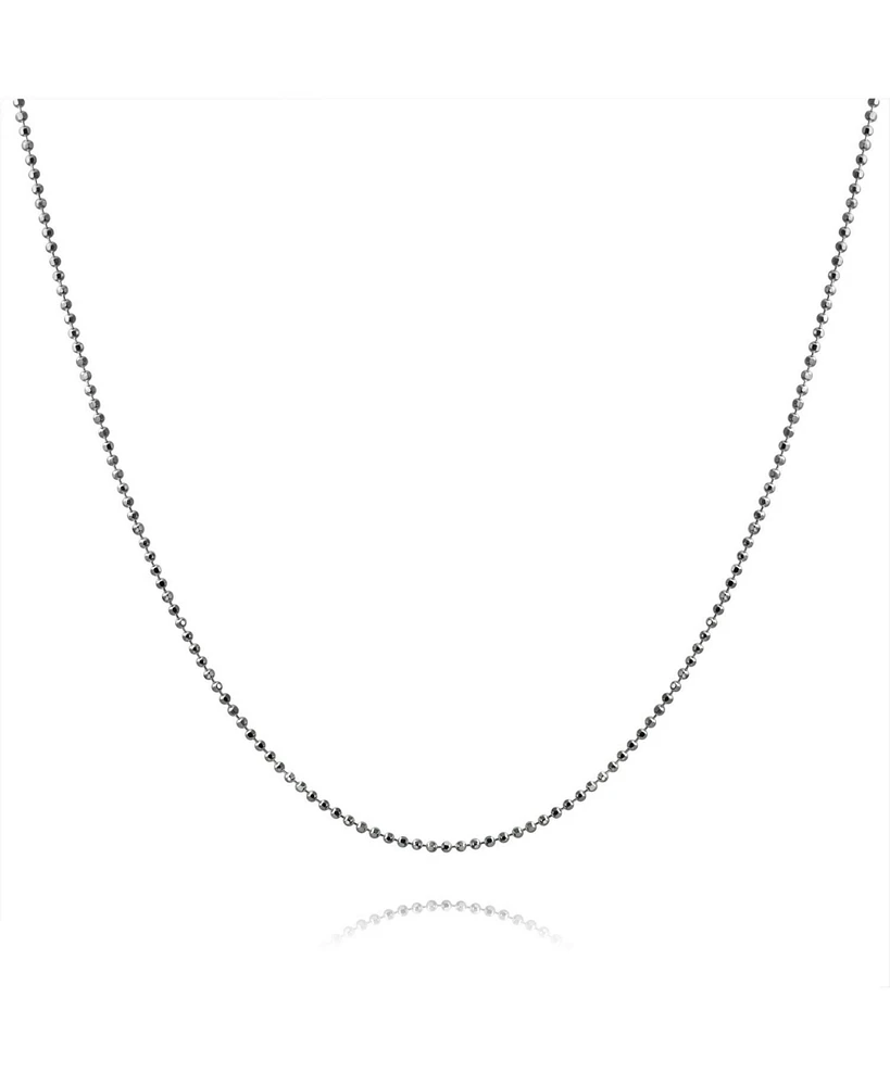Bling Jewelry 150 Gauge .925 Sterling Silver Sparkle Ball Shot Bead Chain Necklace 16 18 20 24 Inch