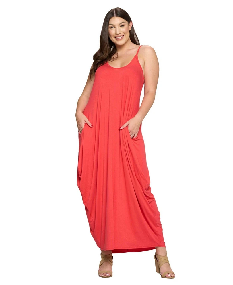 L I V D Plus Spaghetti Strap Harem Dress