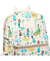 Disney Princesses Youth Girls 11.5" Mini Backpack Featuring Belle, Tiana, Jasmine, Ariel, Snow White