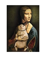 Trefl Red 1000 Piece Puzzle - Lady with a cat