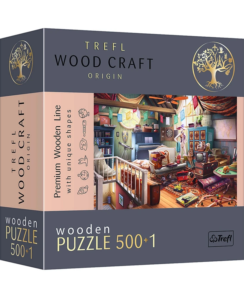 Trefl Wood Craft 501 Piece Wooden Puzzle - Treasures in the Attic