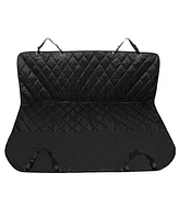 Luxury Pet Car Back Seat Cover: Black
