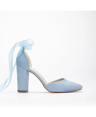 Gisele High Block Heels with Ribbon