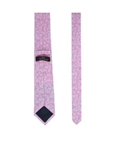 Trafalgar Men's Hanami Cherry Blossom Burst Linen Blend Novelty Necktie
