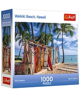 Trefl Red 1000 Piece Puzzle - Waikiki Beach