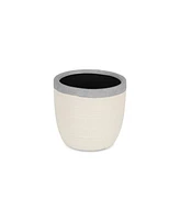 Ceramic Round Pot Planter with Crackle Glaze – Indoor/Outdoor Use