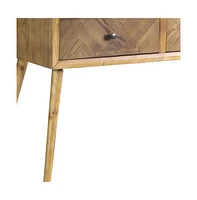 Wood End Table with Two Drawers – Perfect for Living Room or Bedroom