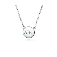 Bling Jewelry Minimalist Round Circle Disc Geometric Pendant Necklace Gold Plated .925 Sterling Silver