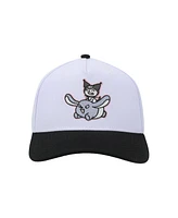 Kuromi Men's Riding Baku Adult White & Black Snapback Hat