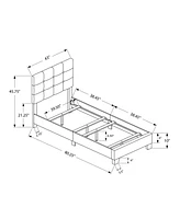 Stylish Tufted Linen Bed Frame with Nailhead Trim for Bedroom Decor