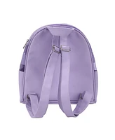 Kuromi & Baku Hearts 10" Purple Checkered Women's Mini Backpack