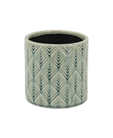 Ceramic Round Planter with Geometric Pattern – Versatile Pot for Home & Garden